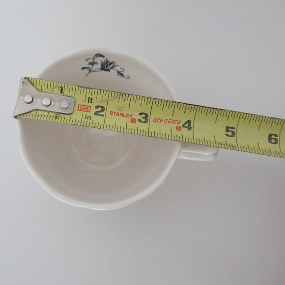 Nikko Tableware Japan White Blue Cup and Saucer Japan Ming Tree Pattern Set 8pcs - Picture 10 of 13